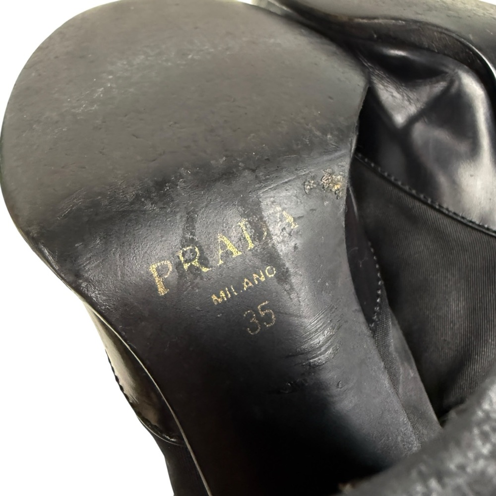 Prada Vintage Y2K Twee Mary Jane Heel Pumps - Picture 7 of 8